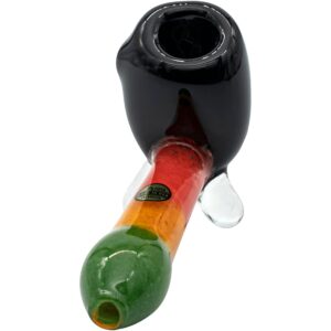 LA Pipes "Sattdown Rasta" Sherlock Glass Pipe