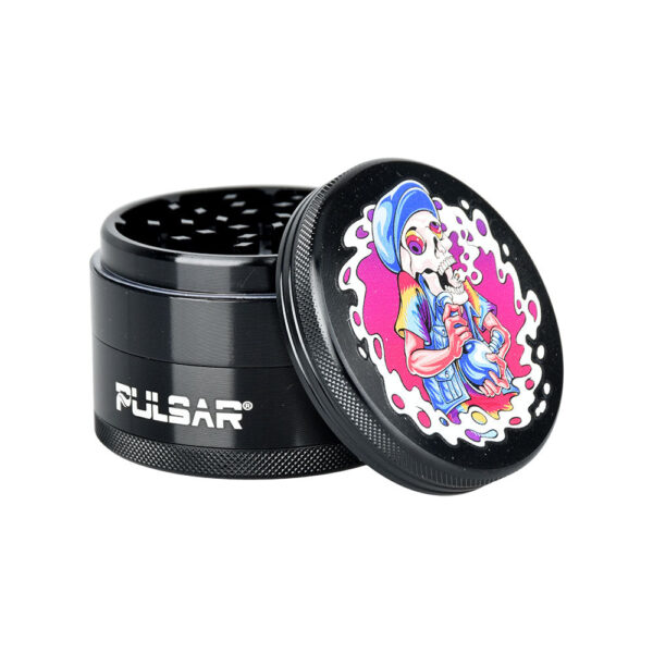 Pulsar Artist Series Grinder - 2.5" / 4pc / Assorted Designs 6PC DISPLAY