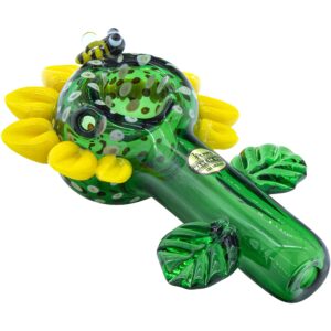 LA Pipes "Sunny Sunflowers" Glass Pipe