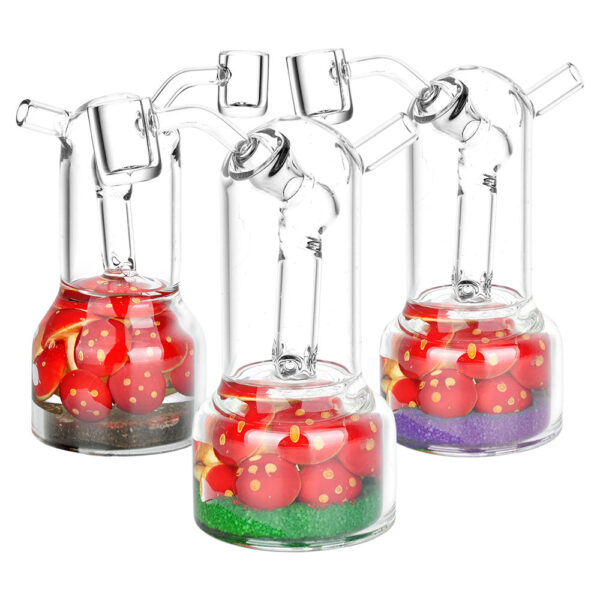 Mushroom Garden Glass Dab Rig - 5.5" / 14mm F / Colors Vary