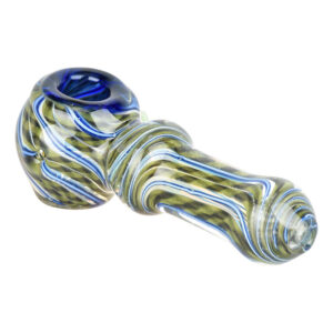 Spiraling Sensation Glass Spoon Pipe - 4.25" / Colors Vary