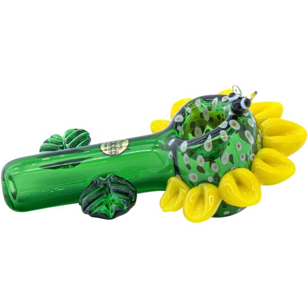 LA Pipes "Sunny Sunflowers" Glass Pipe