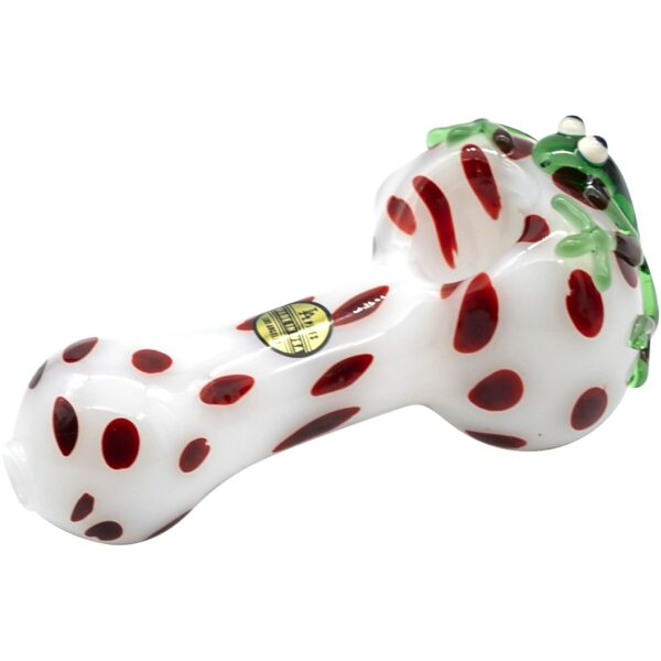 LA Pipes "Spotted Poison Frog" Spoon Glass Pipe