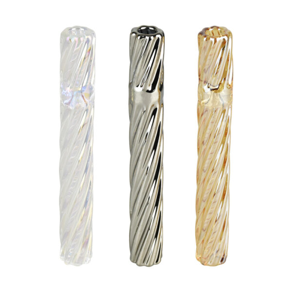 Pulsar Rainbow Twist Glass One Hitter - 4"/Asst - 48PC DISP