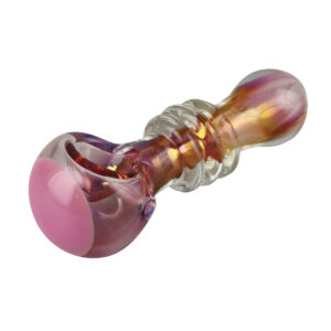 Gold Fumed Jetson Glass Spoon Pipe | Colors Vary