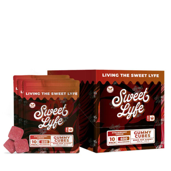 Vegan Gummies 600MG D8+HHC+THCP - Bag - Strawberry Cream