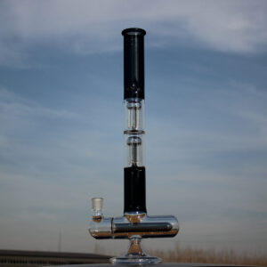 18" Inline and Dual Arm Percolated Glass Water Pipe