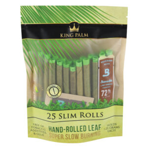 King Palm Hand Rolled Leaf - 25ct / Slim - 8PC DISPLAY