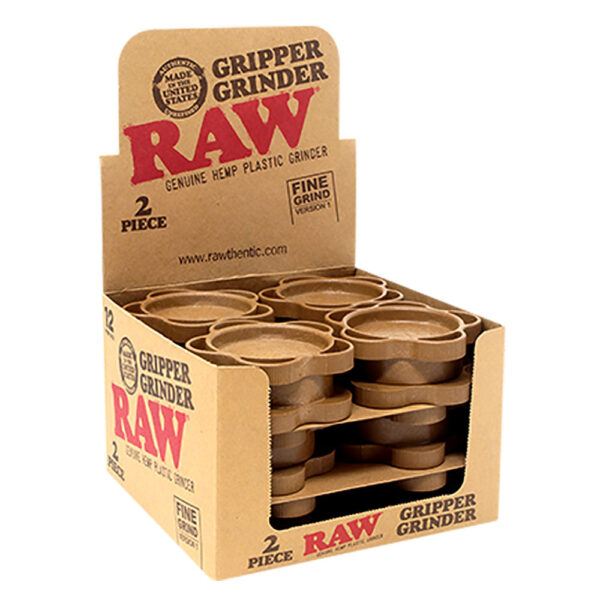 RAW Gripper Grinder - 2pc/2.5"/Fine Grind V3 - 12PC DISP