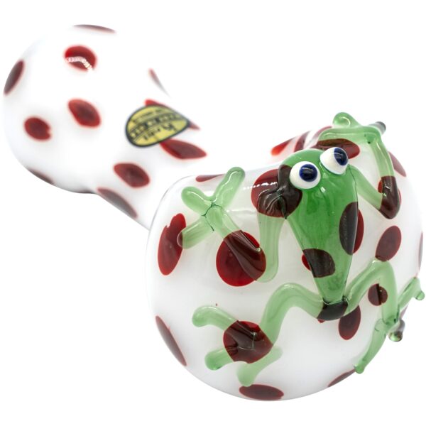 LA Pipes "Spotted Poison Frog" Spoon Glass Pipe