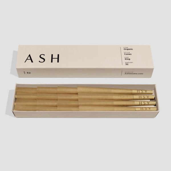 ASH Pre-rolled Cones | Organic | 32 count | Box