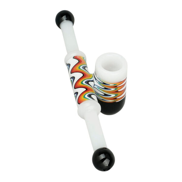 Two-Person Wavelength Bubbler Pipe - 8.5"/Colors Vary