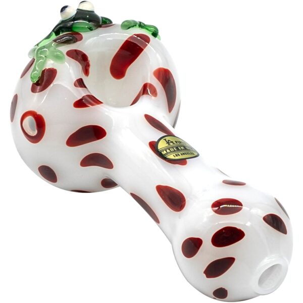 LA Pipes "Spotted Poison Frog" Spoon Glass Pipe