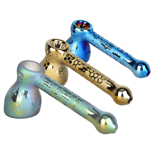 Mind Trip Fumed & Electroplated Bubbler - 5.75" / Designs Vary