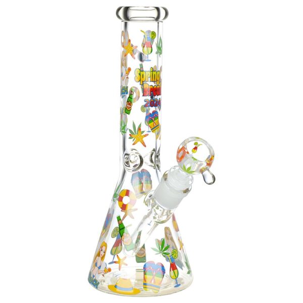 Spring Break 2024 Glass Beaker Water Pipe | 10" | 14mm F