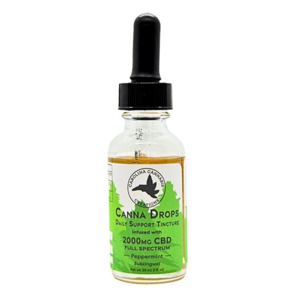 Canna Drops Full Spectrum 2000mg CBD tincture | Peppermint | Carolina Cannabis Creations