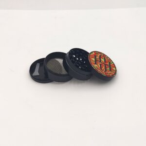 High Society - 4 PC 63mm Ceramic Teflon Coated Grinder - Rasta