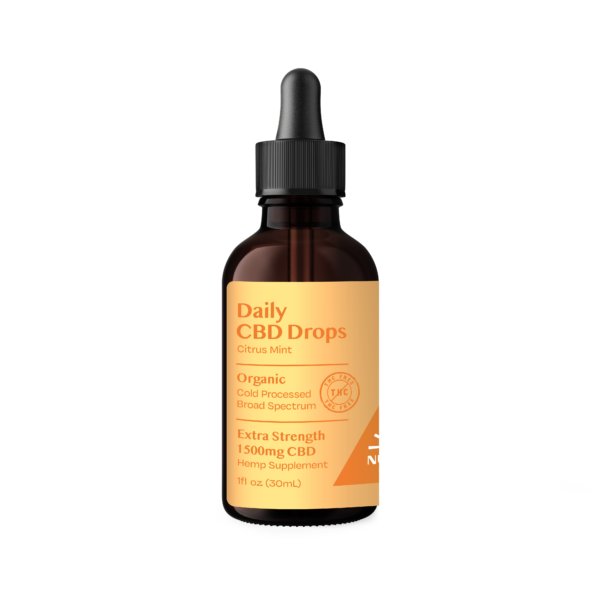 CBD THC-Free Drops Citrus Mint - Extra Strength 1500mg - Broad Spectrum