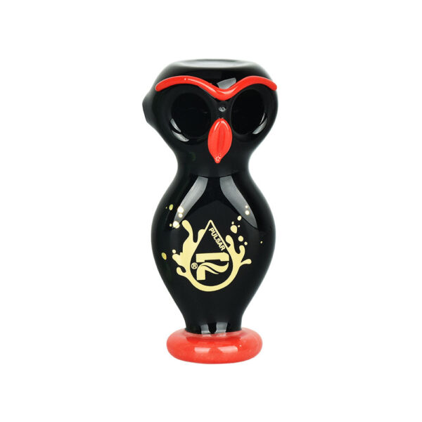 Pulsar Wise Owl Double Bowl Hand Pipe - 4"/Colors Vary