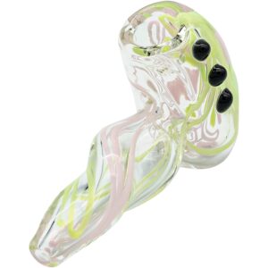 LA Pipes Green Slyme and Bubble Gum Twist Hammer Pipe