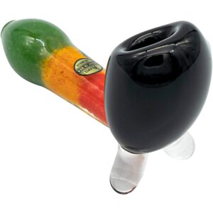 LA Pipes "Sattdown Rasta" Sherlock Glass Pipe