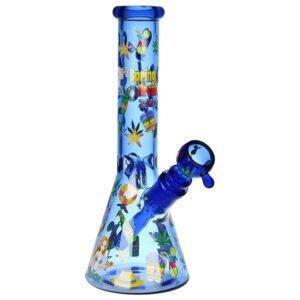 Spring Break 2024 Glass Beaker Water Pipe | 10" | 14mm F