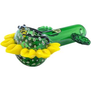 LA Pipes "Sunny Sunflowers" Glass Pipe