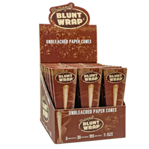 Blunt Wrap Unbleached Cones - 1/4 - 6 pack