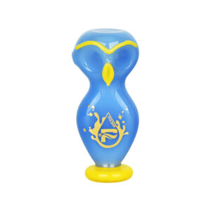 Pulsar Wise Owl Double Bowl Hand Pipe - 4"/Colors Vary