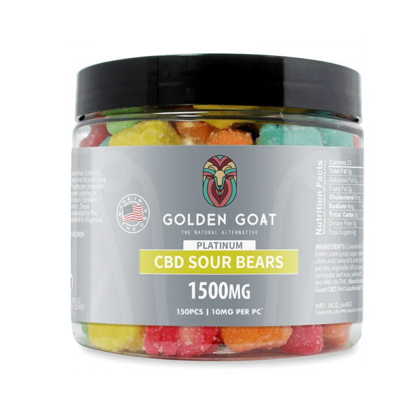 Platinum CBD Gummies 1500mg - Sour Bears