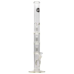 LA Pipes Thick Glass Straight Showerhead Perc Bong