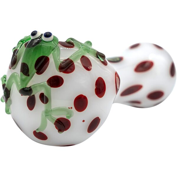 LA Pipes "Spotted Poison Frog" Spoon Glass Pipe