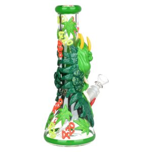 420 Dragon Glow in Dark Beaker Water Pipe - 10" / 14mm F