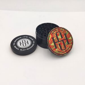 High Society - 4 PC 50mm Ceramic Teflon Coated Grinder - Rasta