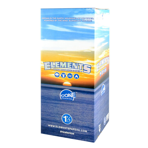 Elements Rice Pre-Rolled Cones Bulk Box | 1 1/4