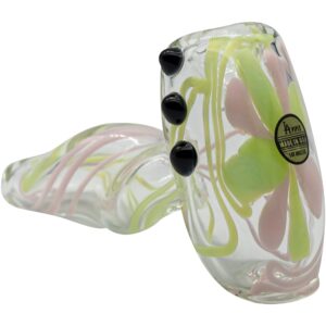 LA Pipes Green Slyme and Bubble Gum Twist Hammer Pipe