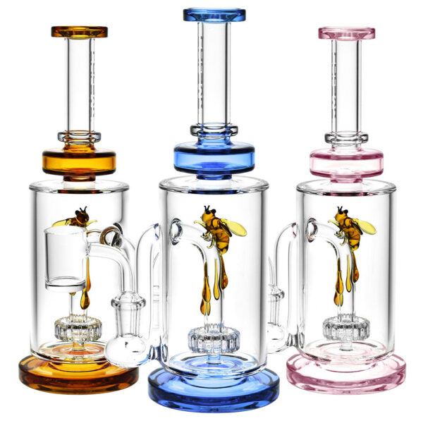 Pulsar Drop Down Bee Dab Rig - 14mm F/8.75"/Colors Vary