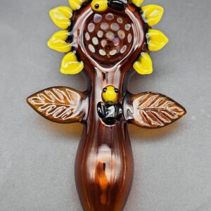 4" Sunflower Hand Pipe with Bees