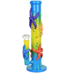 Catch A Rising Starfish Glow In The Dark Tube Water Pipe - 13.75" / 19mm F