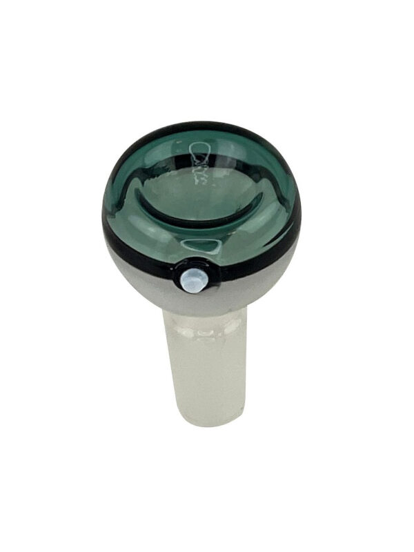 Teal Poke Ball Glass Bong Bowl - 14mm