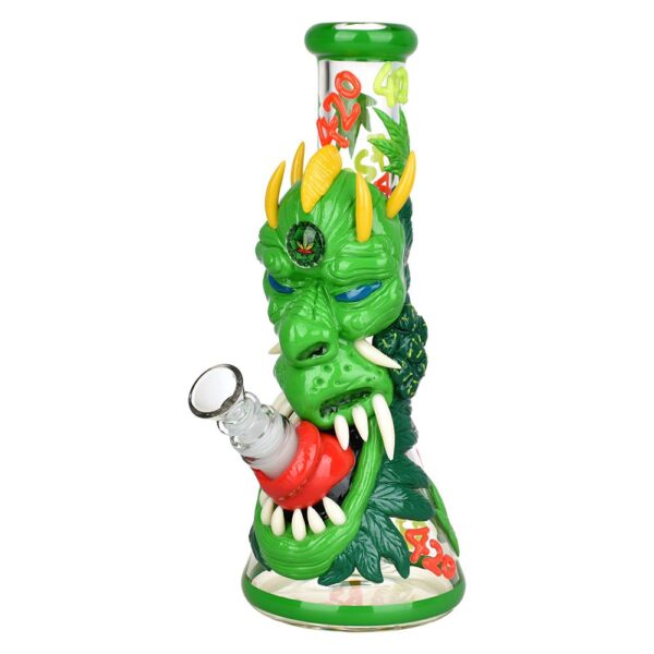 420 Dragon Glow in Dark Beaker Water Pipe - 10" / 14mm F