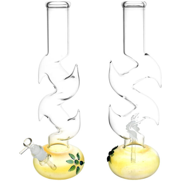 Floral Diablo Glass Water Pipe - 15.75" / 14mm F