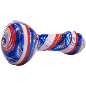 LA Pipes Stars and Stripes Independence Glass Spoon Pipe