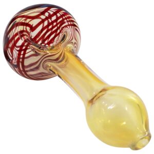 LA Pipes Spiral-Head Color Changing Glass Spoon Pipe