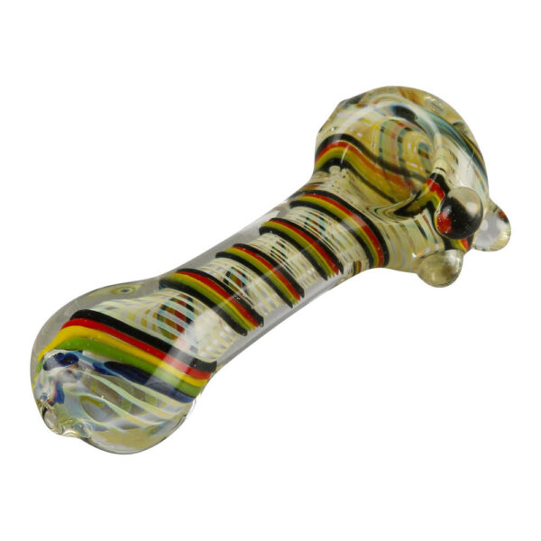 Worked Rasta Spoon Glass Pipe