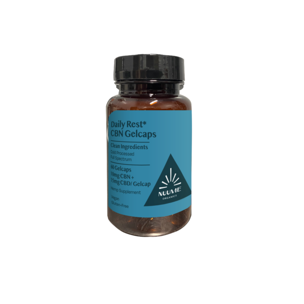 CBN+CBD Daily Rest* Gelcaps - 60ct bottle 10mg+15mg (1500mg/bottle)