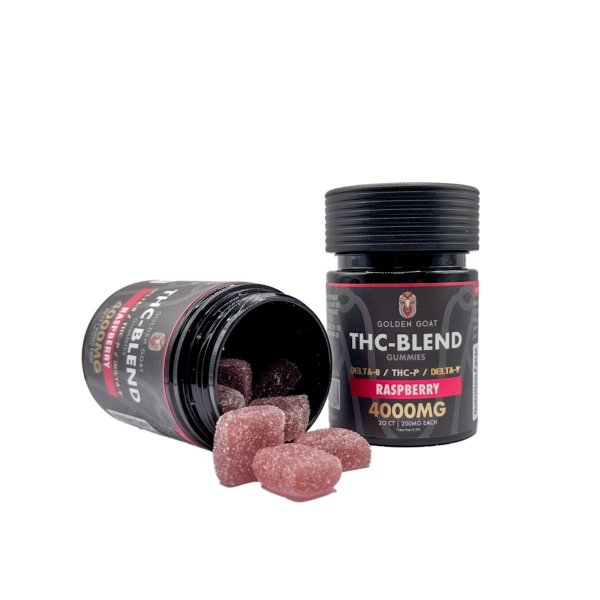 THC Blended 4000MG Infused Gummies Delta 8 / THC-P / Delta 9 - Raspberry