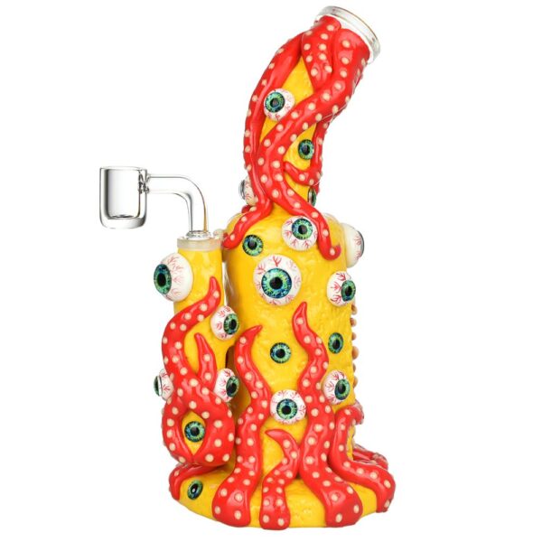 Octo Eyeballz Glow In Dark Dab Rig - 9.5" / 14mm F