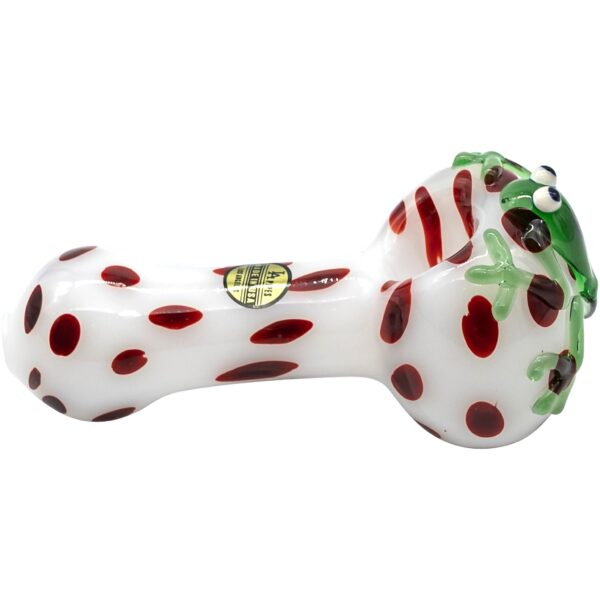 LA Pipes "Spotted Poison Frog" Spoon Glass Pipe