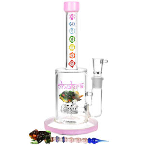 Chakra Frog Water Pipe w/ Stir Tool - 9"/19mm F/Asst Colors